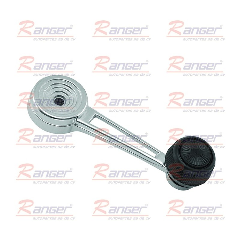 Manija elevar fd pu 76-86 bronco 80-86 perilla negra zinc cromada